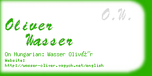 oliver wasser business card